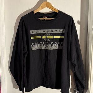 Harley-Davidson Black and Gray Long Sleeve Tee